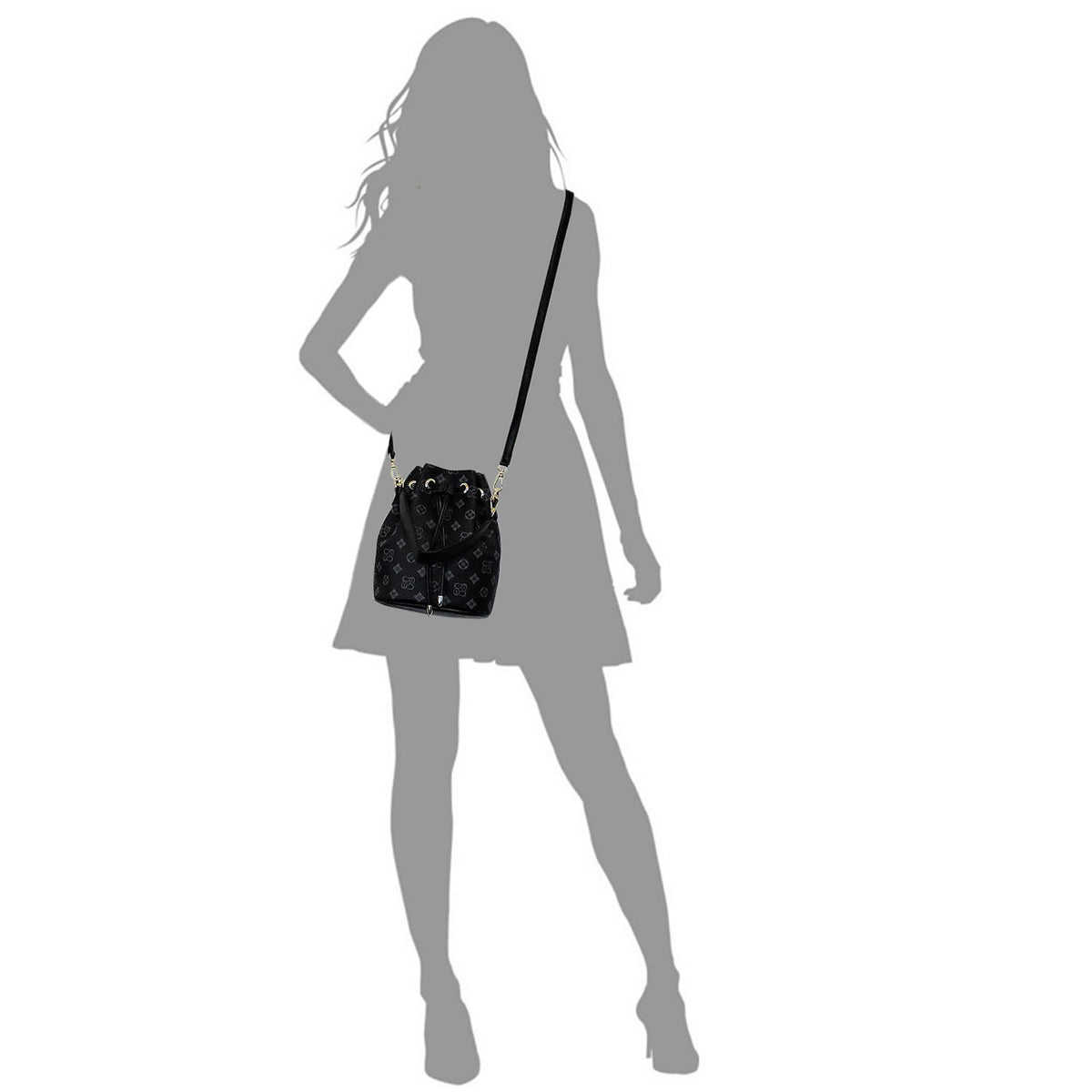 Black DI Bucket Crossbody